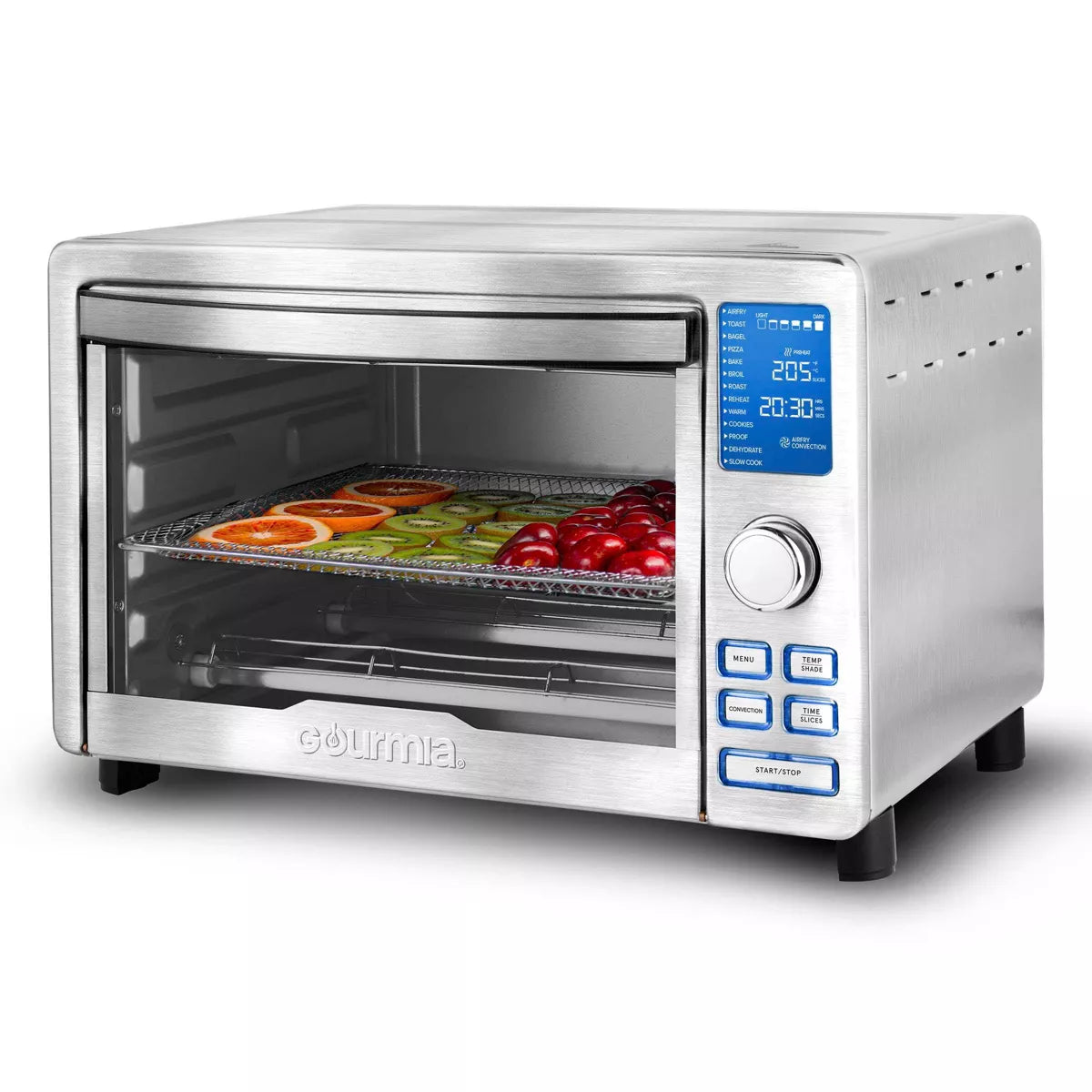 Gourmia Digital Stainless Steel Toaster Oven Air Fryer – Stainless Steel: 1700W, Dishwasher-Safe, Airfryer Toaster Oven