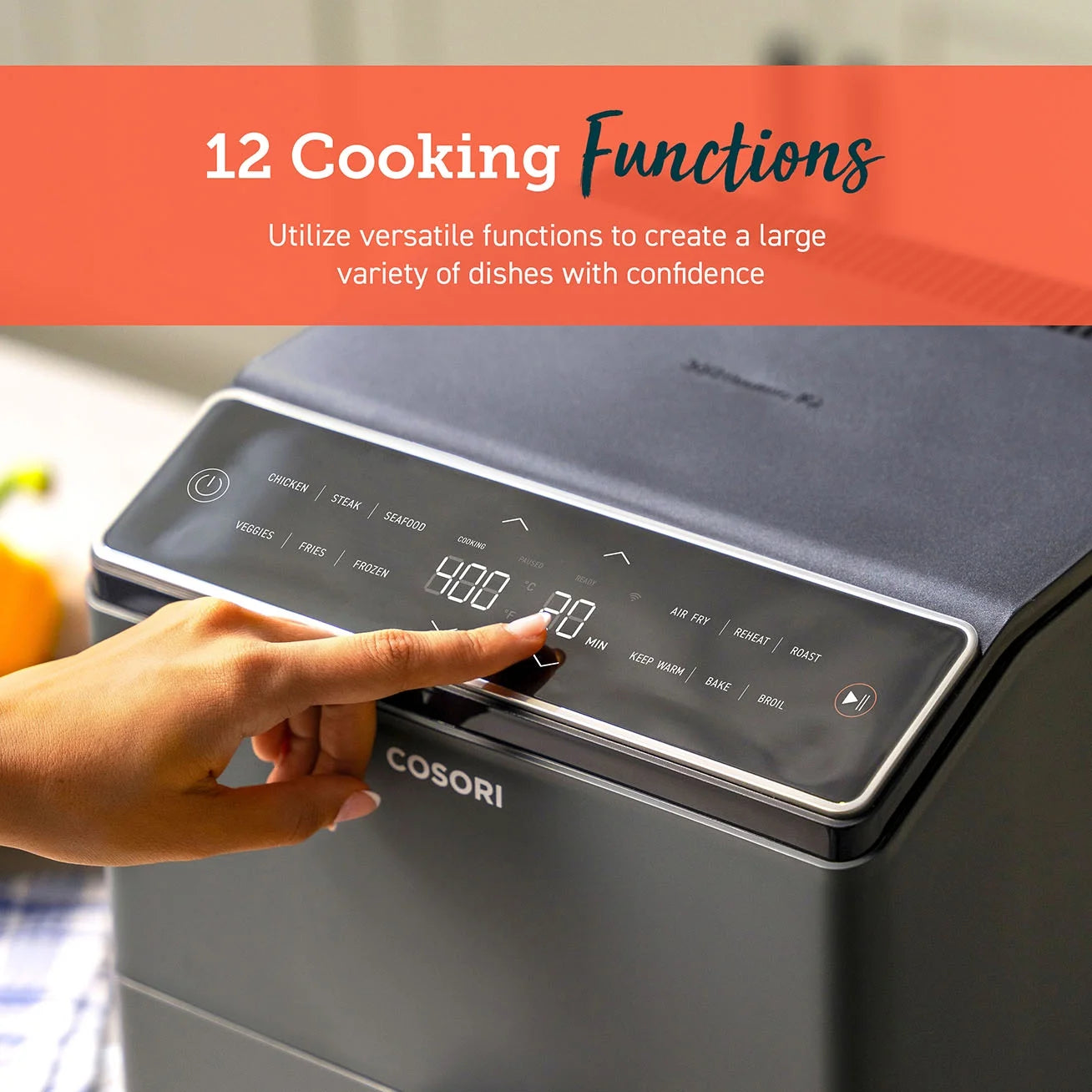 Dual Blaze 6.8Qt Ceramic Coating Smart Air Fryer - Dark Gray