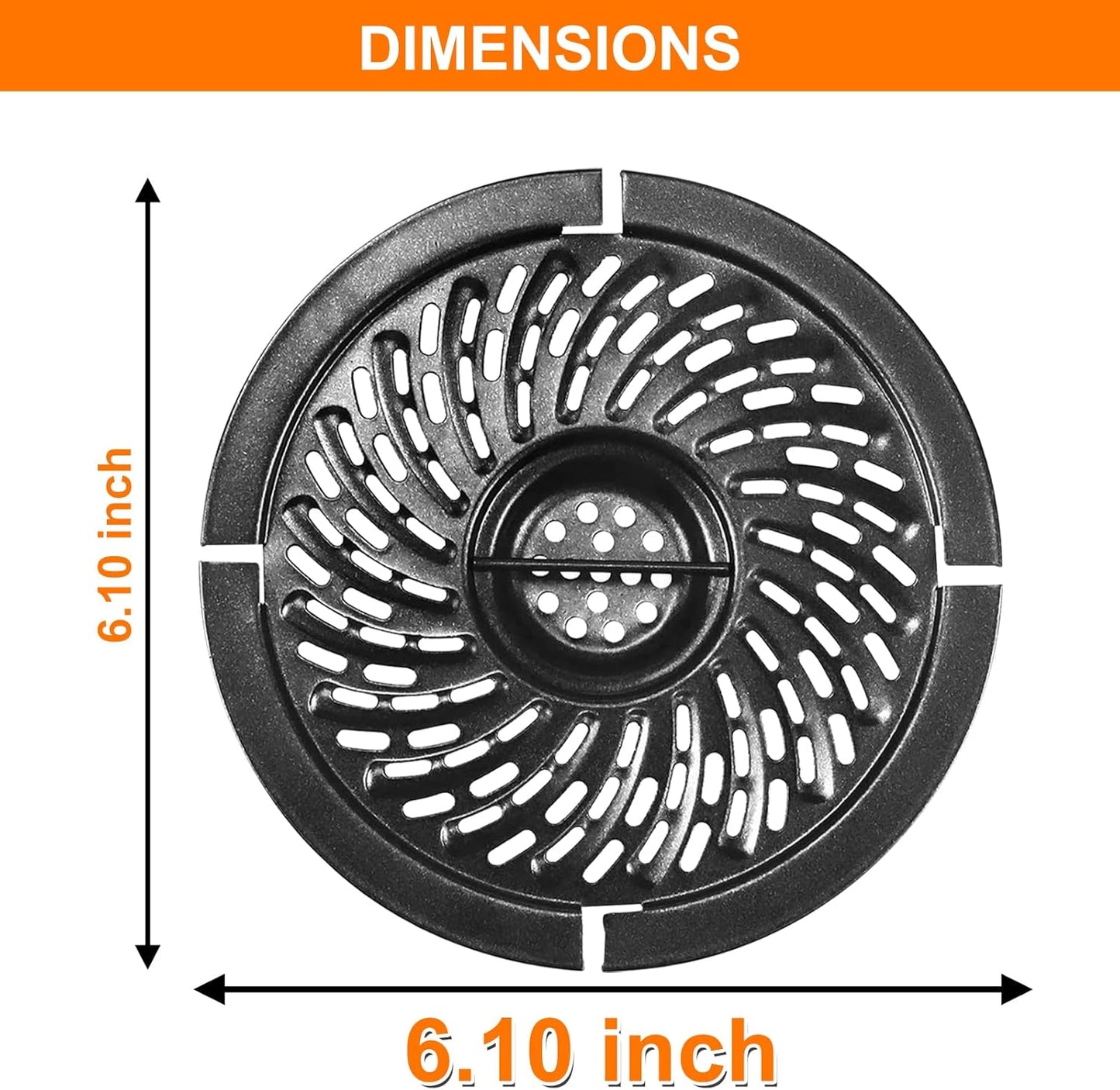 Grill Pan, 6.1''Non-Stick round 2 QT Air Fryer Replacement Tray Rack Parts Accessories Crisper Plate Grill Plate for Chefman Dash Powerxl 2 QT Bella 1.6 QT Air Fryer,Dishwasher Safe