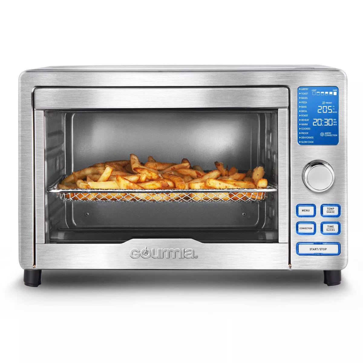 Gourmia Digital Stainless Steel Toaster Oven Air Fryer – Stainless Steel: 1700W, Dishwasher-Safe, Airfryer Toaster Oven
