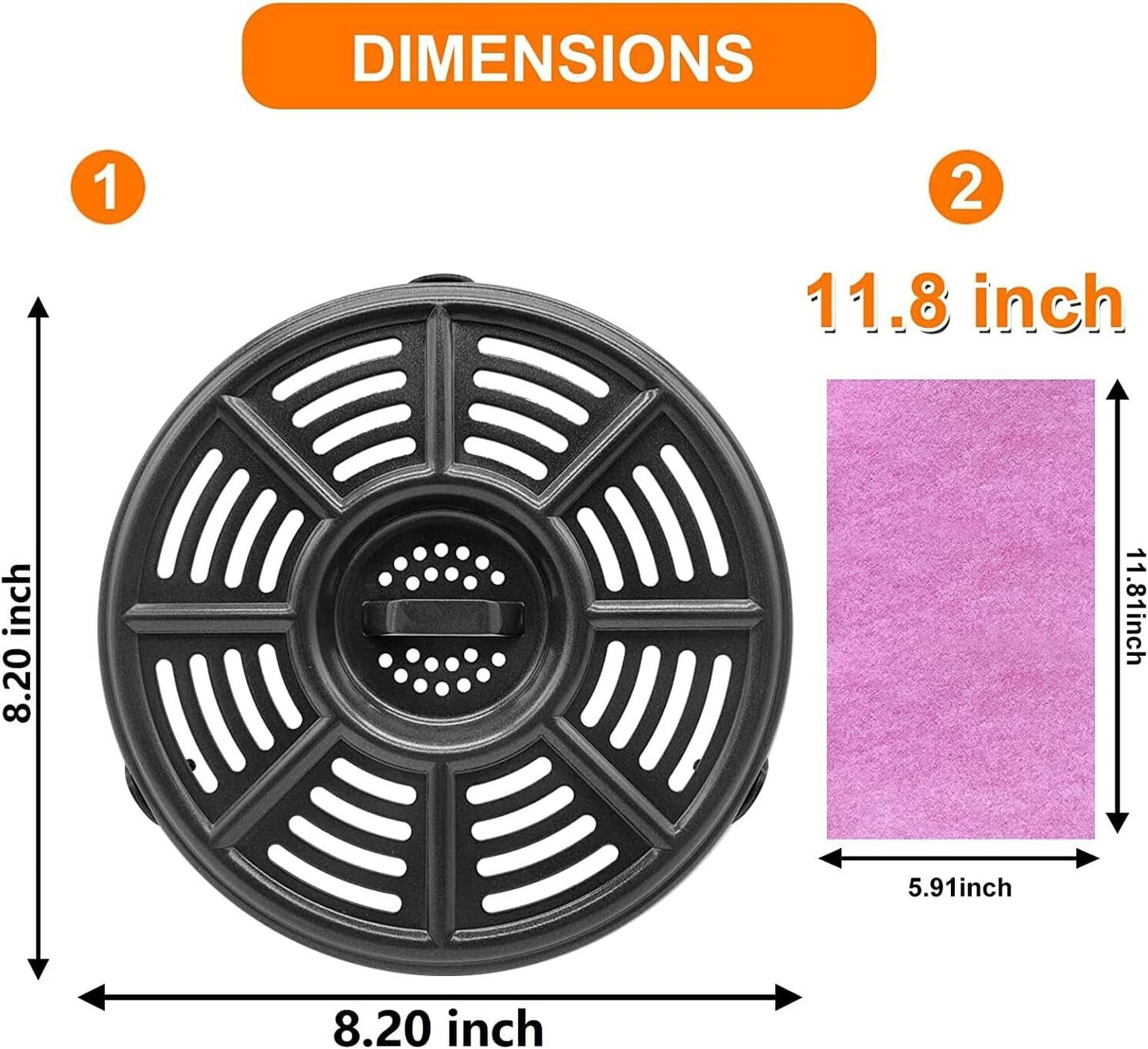 HEISENLIN Air Fryer Replacement Parts Crisper Plate for Ninja Air Fryers Foodi