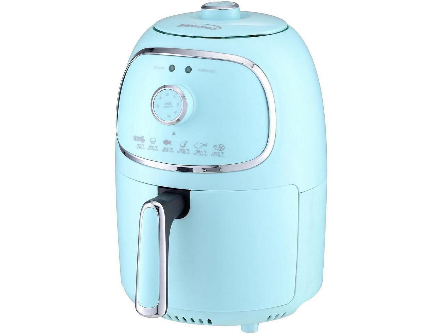 Appliances AF-202BL 2-Quart 1,200-Watt Electric Air Fryer with Timer and Temperature Control (Blue)