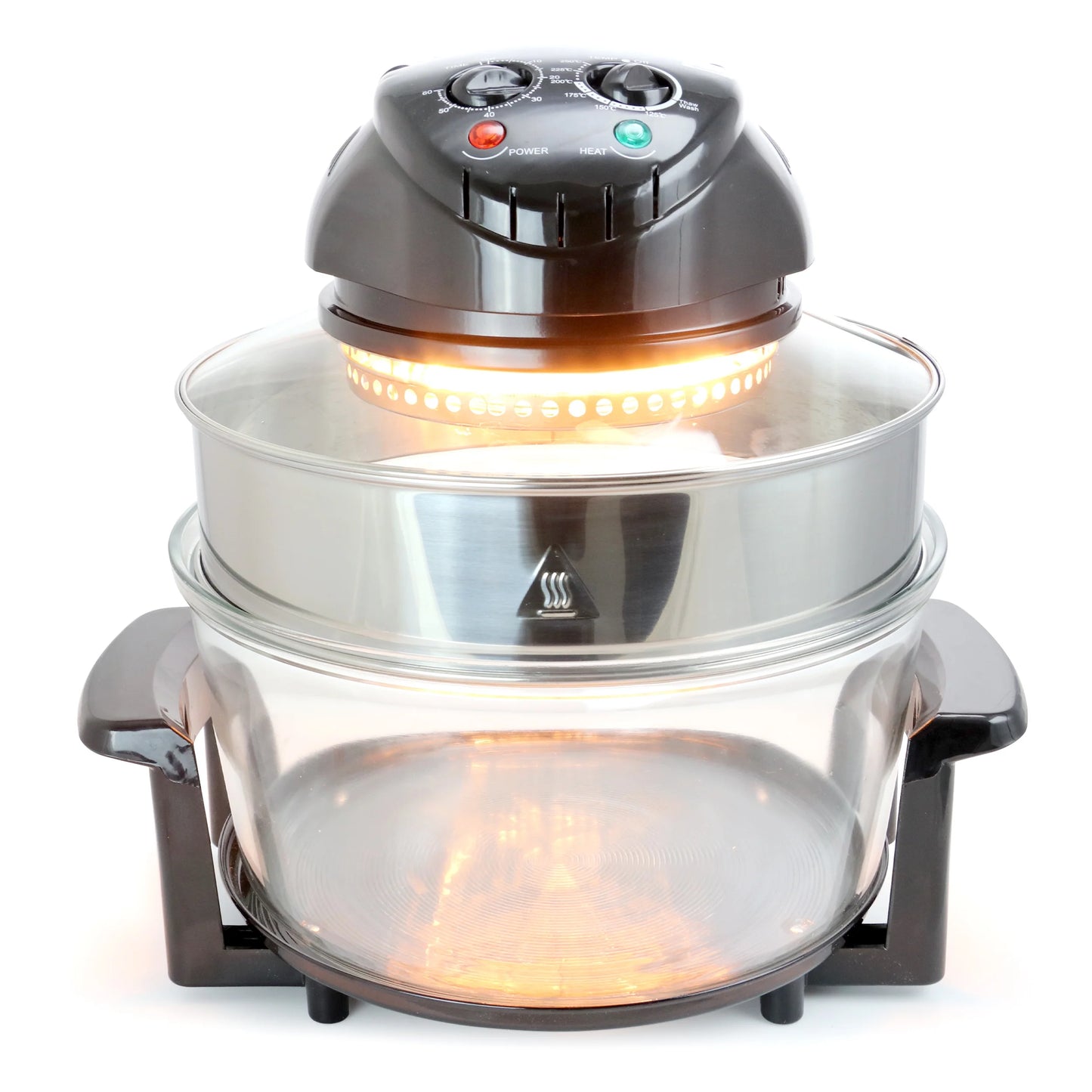 Rotisserie Oil Free 14.25 Inch Halogen Oven Air Fryer, Rotisserie, Roaster in Black