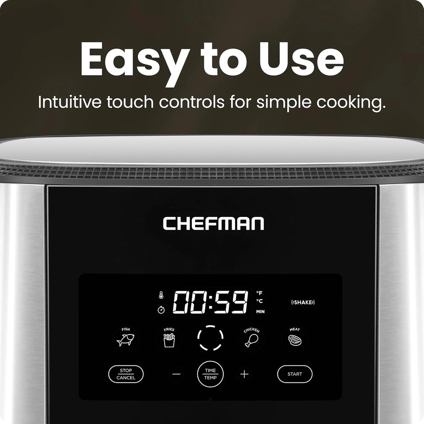 Turbofry Touch XL 8 Qt. Air Fryer with Digital Controls - Stainless Steel, New