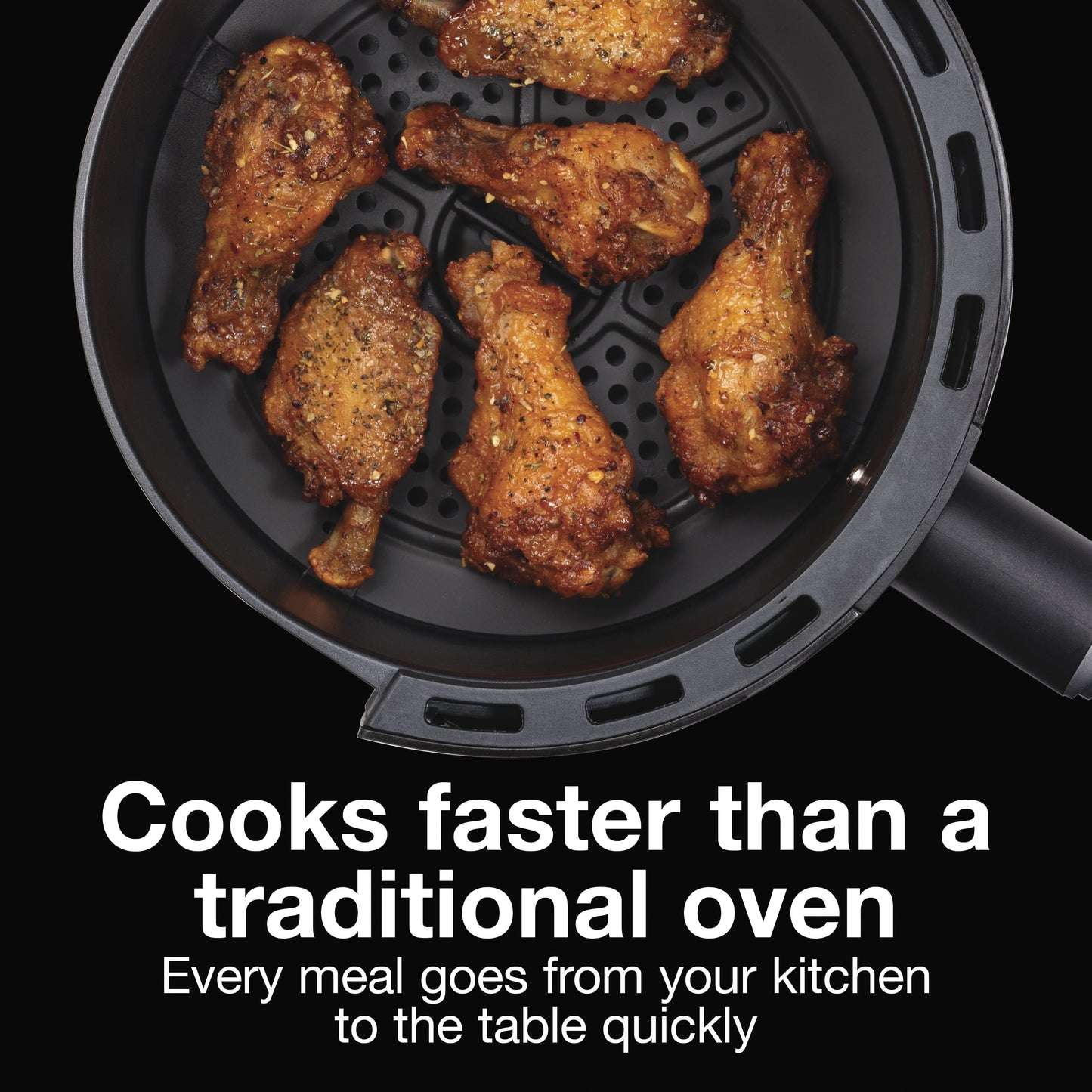 Air Fryer, 3.7 Quart Capacity, Black, 35056