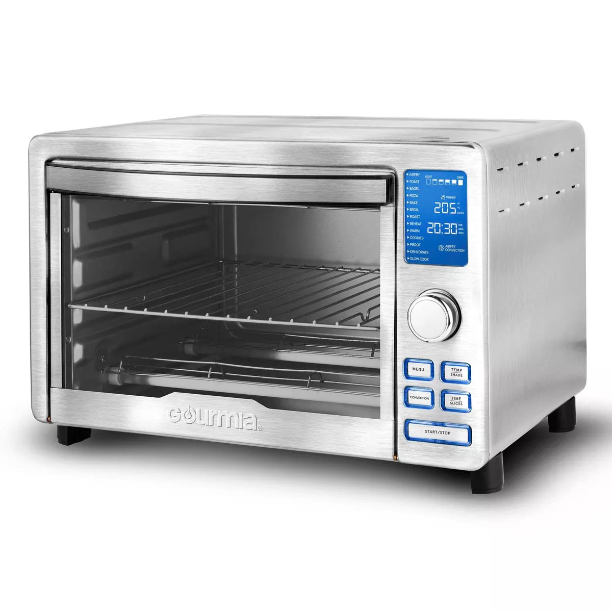 Gourmia Digital Stainless Steel Toaster Oven Air Fryer – Stainless Steel: 1700W, Dishwasher-Safe, Airfryer Toaster Oven