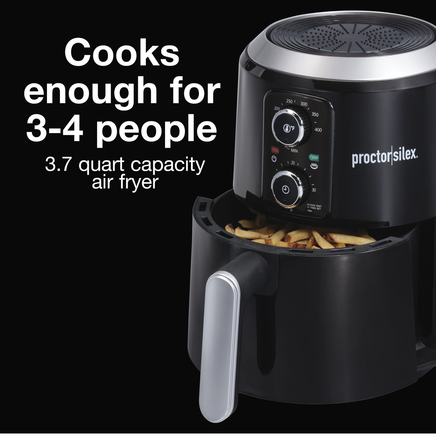 Air Fryer, 3.7 Quart Capacity, Black, 35056