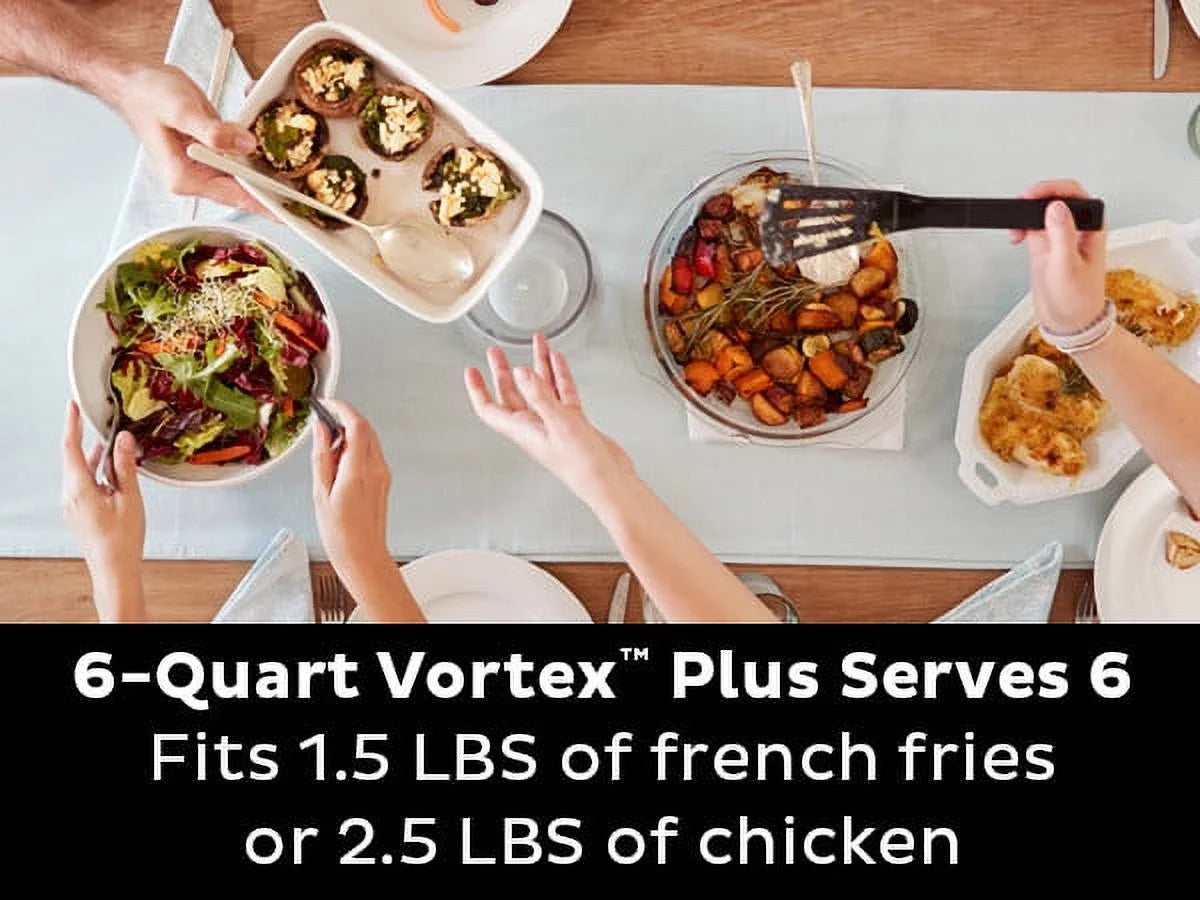 Pot Vortex plus Air Fryer with Clearcook, 6QT, Black