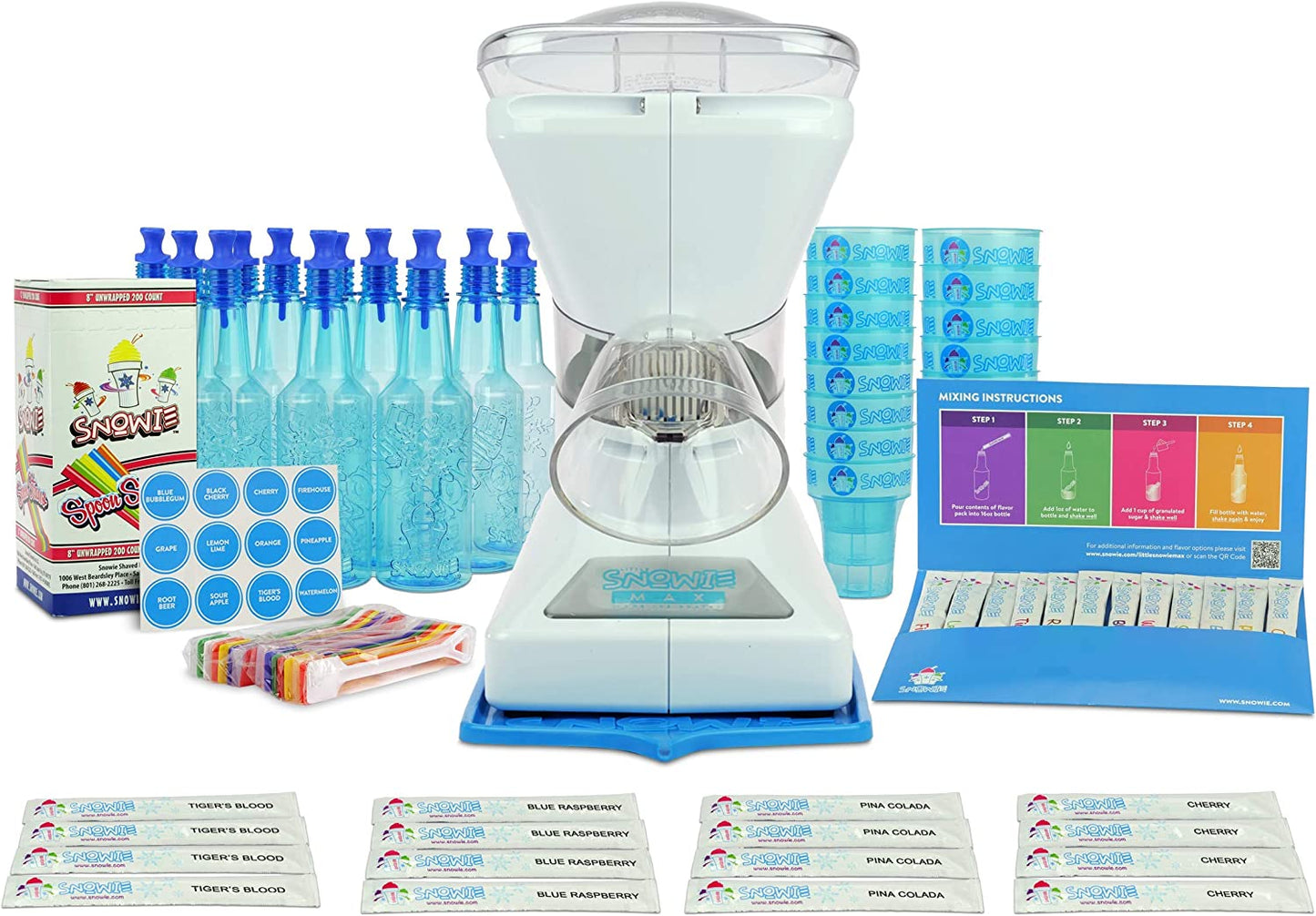 - Little Max Snow Cone Machine - Premium Shaved Ice Maker, with Powder Sticks Syrup Mix, Entrepreneur Kit