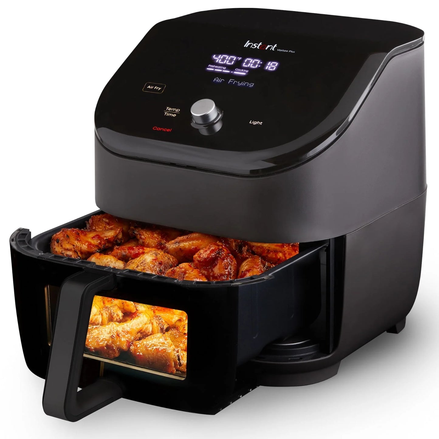 Pot Vortex plus Air Fryer with Clearcook, 6QT, Black