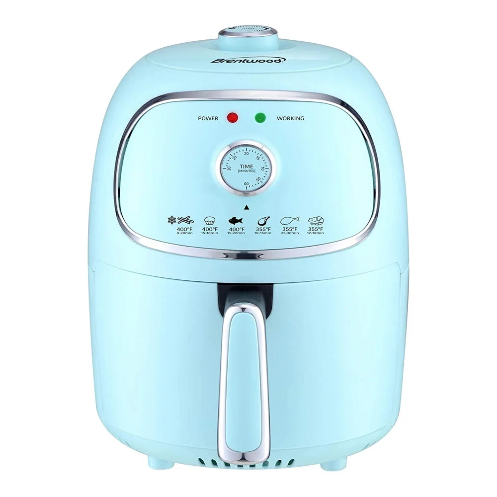 Appliances AF-202BL 2-Quart 1,200-Watt Electric Air Fryer with Timer and Temperature Control (Blue)