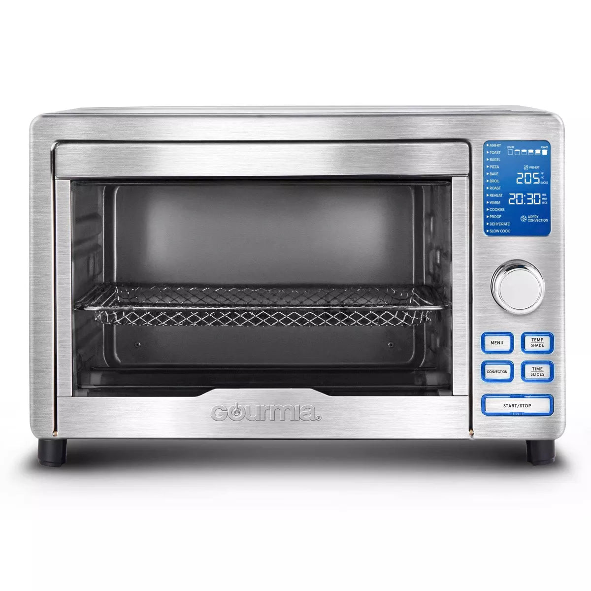 Gourmia Digital Stainless Steel Toaster Oven Air Fryer – Stainless Steel: 1700W, Dishwasher-Safe, Airfryer Toaster Oven