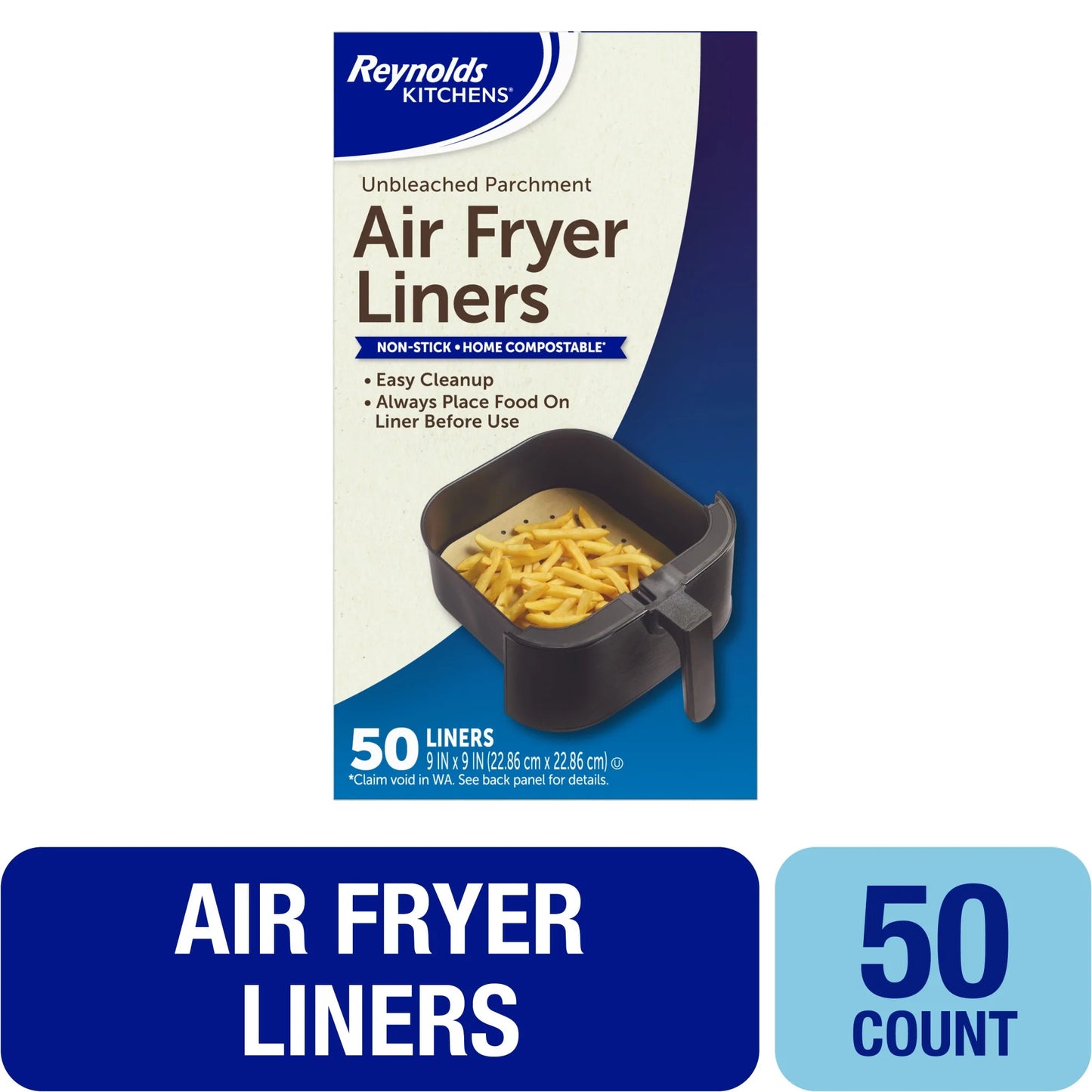 (3 Pack) Parchment Paper Air Fryer Liners, 50 Count