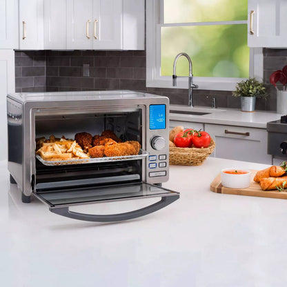 Gourmia Digital Stainless Steel Toaster Oven Air Fryer – Stainless Steel: 1700W, Dishwasher-Safe, Airfryer Toaster Oven