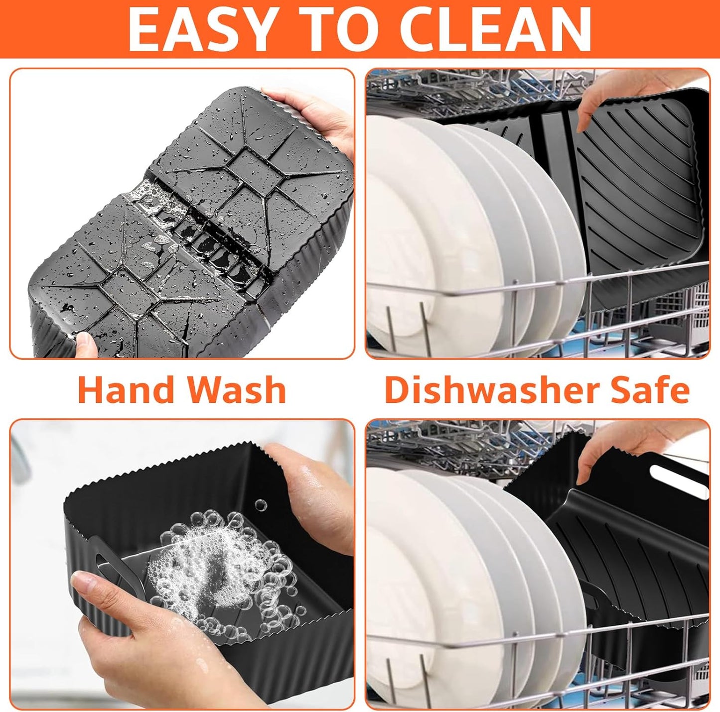 Air Fryer Silicone Liners for Ninja Dz071 7 Qt/Instant 9 Flexbasket Airfryer 3