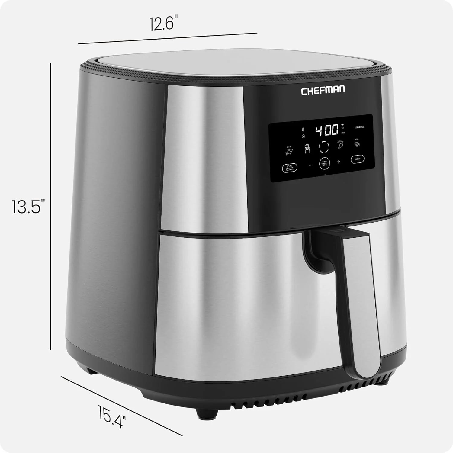 Turbofry Touch XL 8 Qt. Air Fryer with Digital Controls - Stainless Steel, New