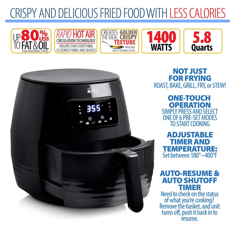 5.8 Qt. Digital Electric Fryer