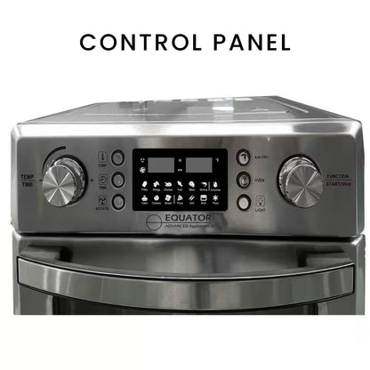0.93 Cu.Ft Stainless 5-In-1 Air Fryer, Convection Oven, Pizza Oven, Grill, and Dehydrator with 360 Air Circulation
