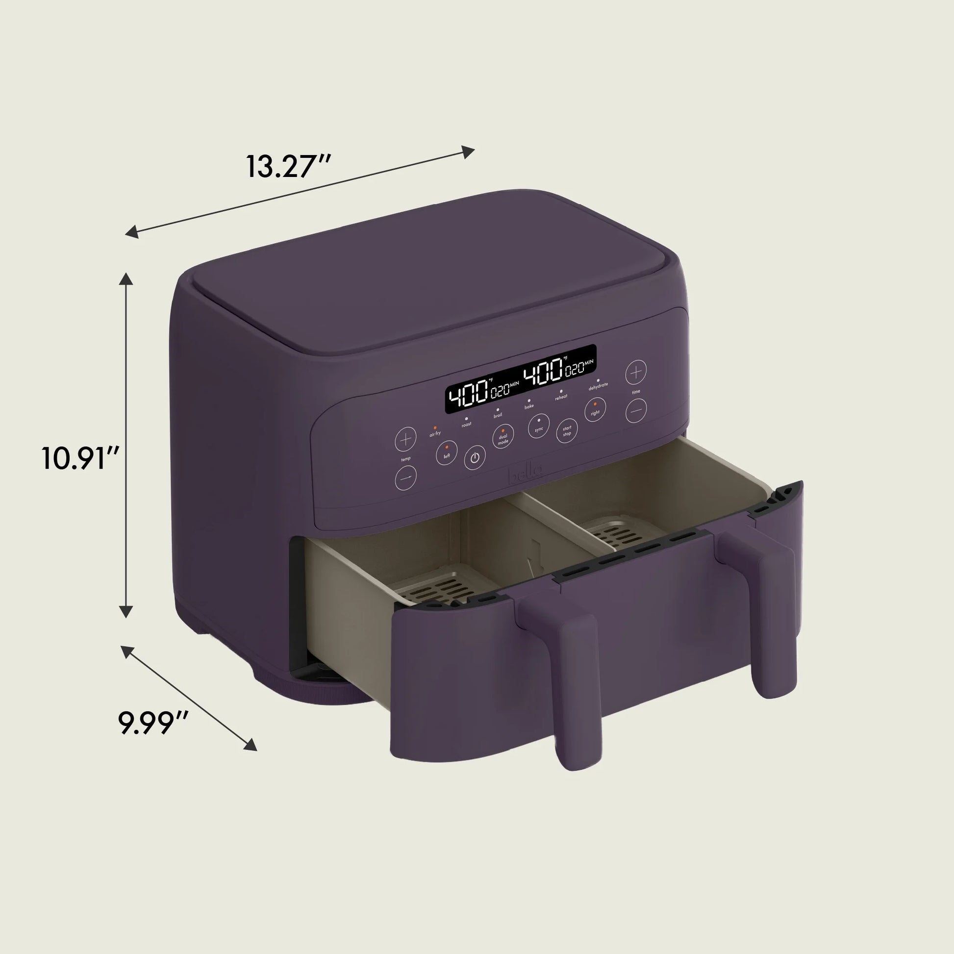 4Qt Trizone® Air Fryer, Plum