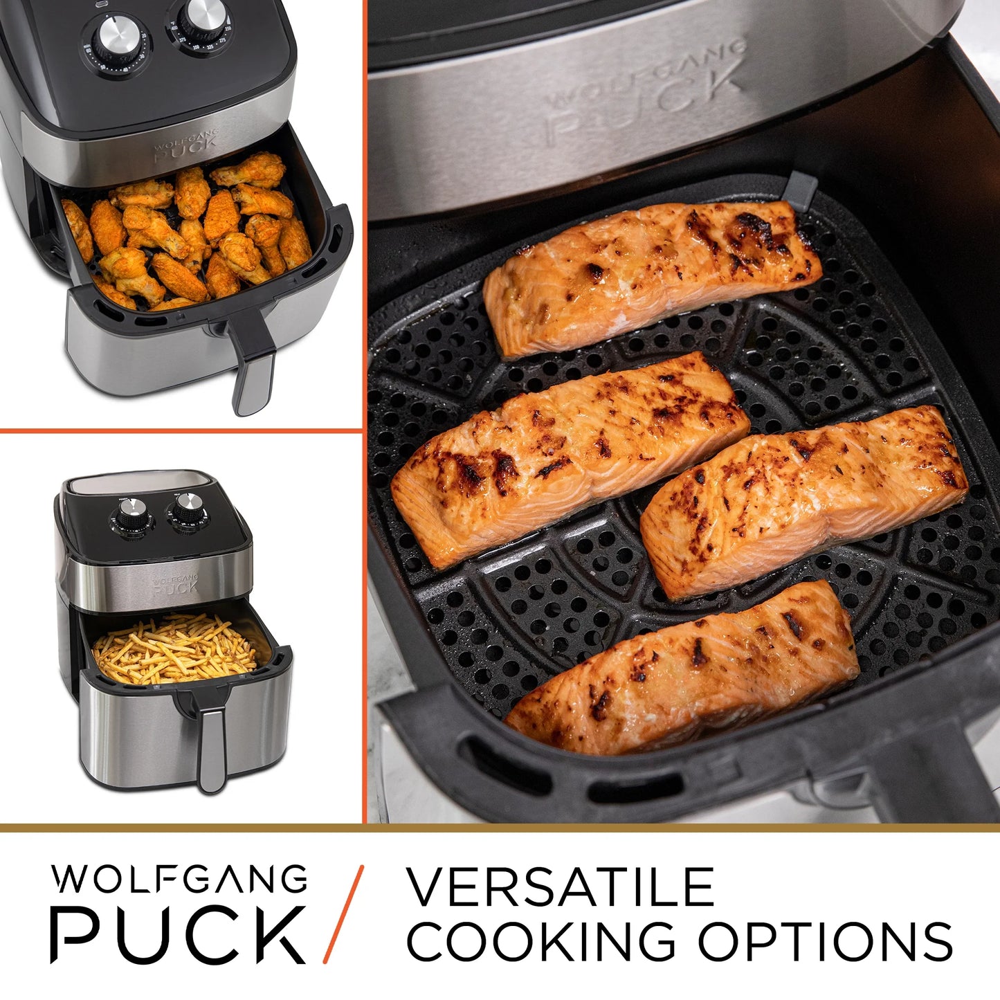 310Oz Stainless Steel Air Fryer, Large Single Basket Design, Simple Dial Controls