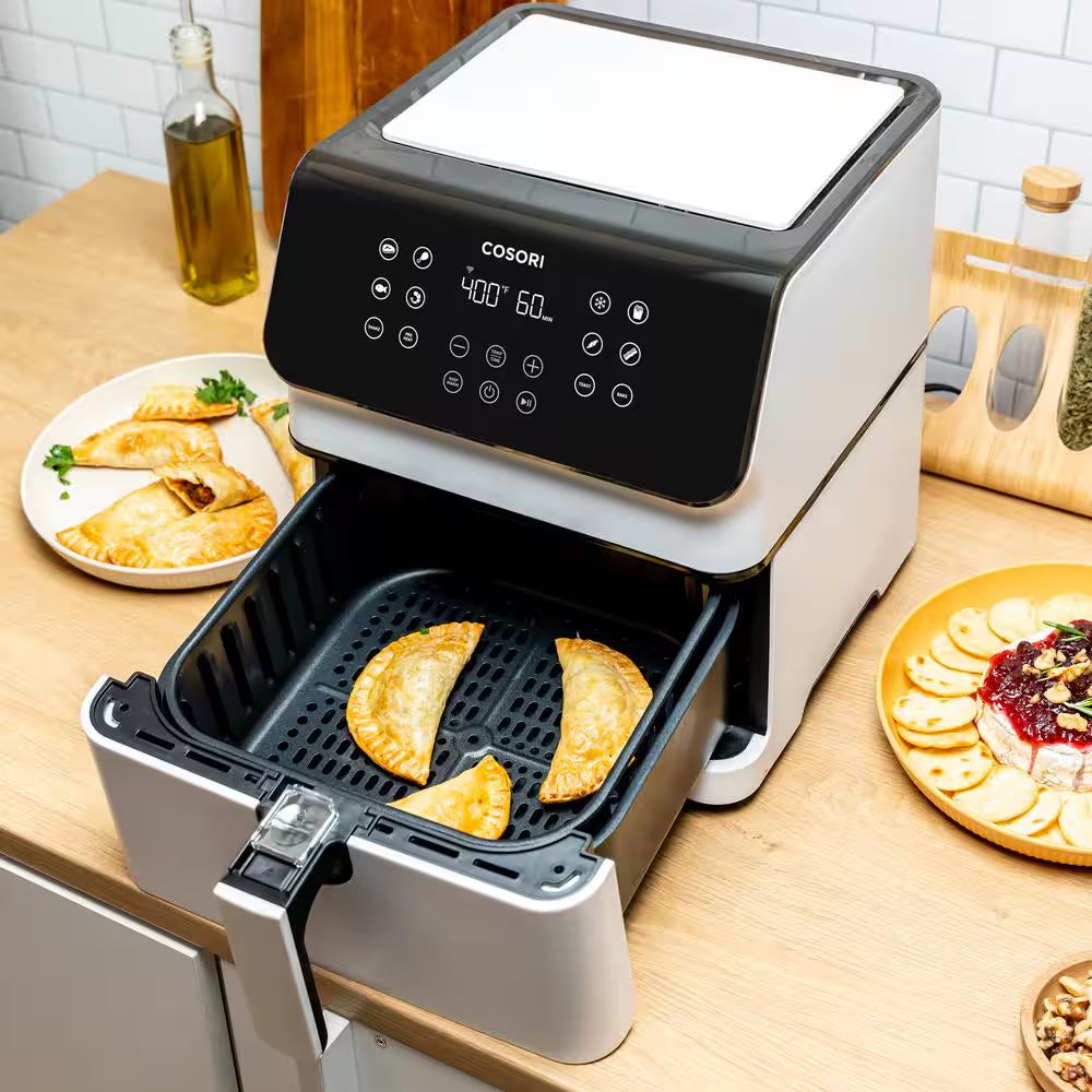 Pro XL II Smart 5.8 Qt. White Digital Air Fryer with Pizza Pan