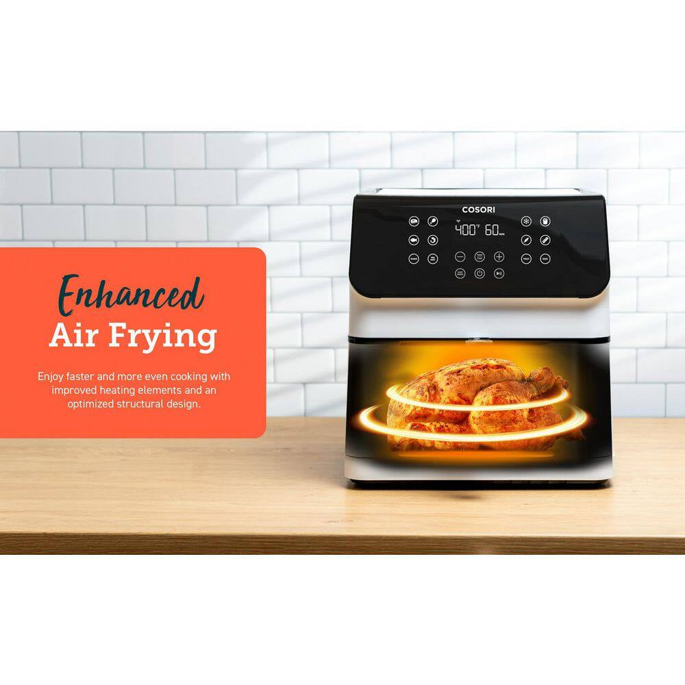 Pro XL II Smart 5.8 Qt. White Digital Air Fryer with Pizza Pan