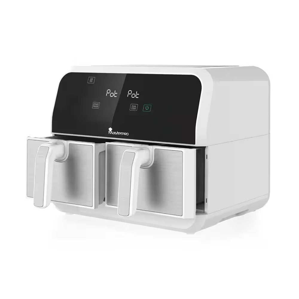 8.4 Qt. White Dual Basket Air Fryer