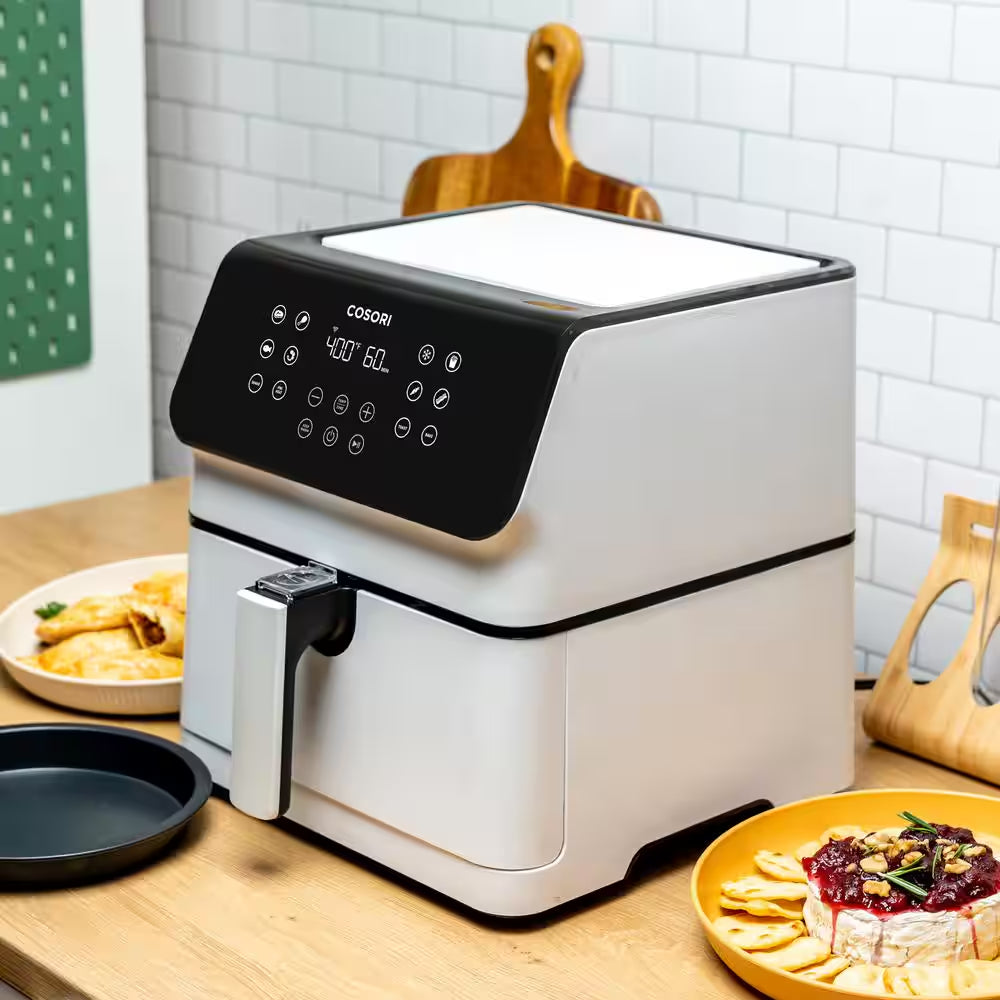 Pro XL II Smart 5.8 Qt. White Digital Air Fryer with Pizza Pan