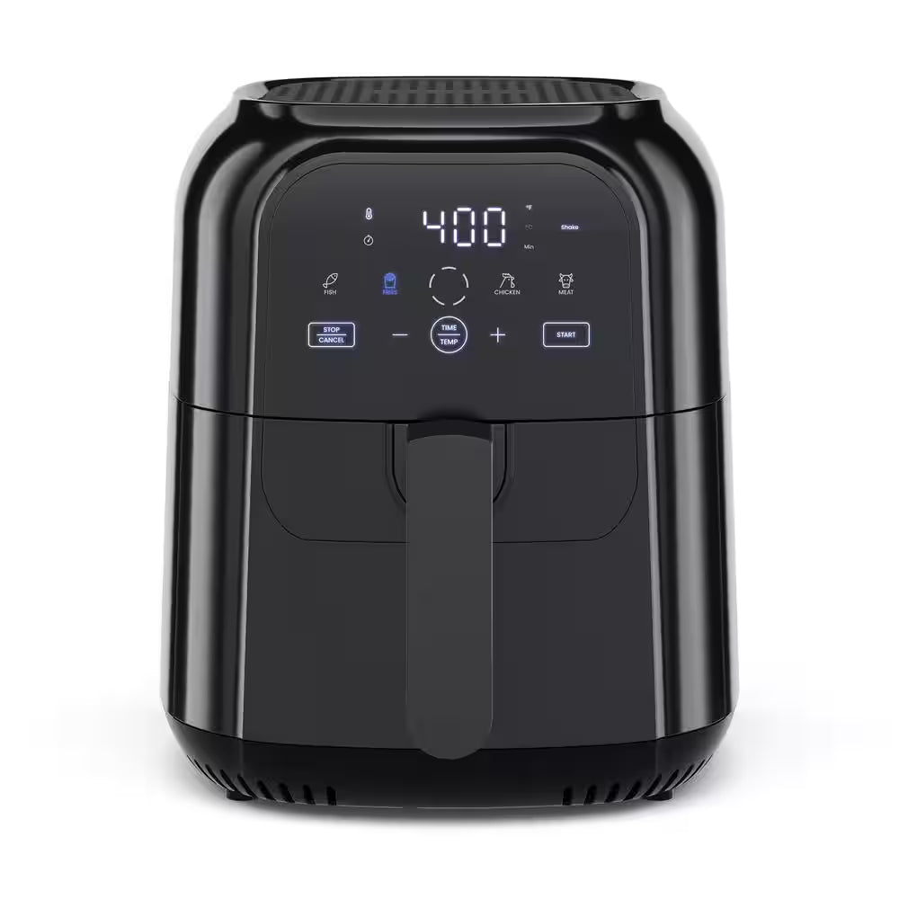 6 Qt. Black Air Fryer with Digital Touch Control