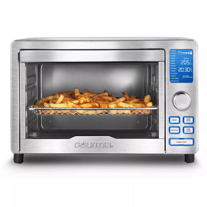 Gourmia Digital Stainless Steel Toaster Oven Air Fryer – Stainless Steel: 1700W, Dishwasher-Safe, Airfryer Toaster Oven