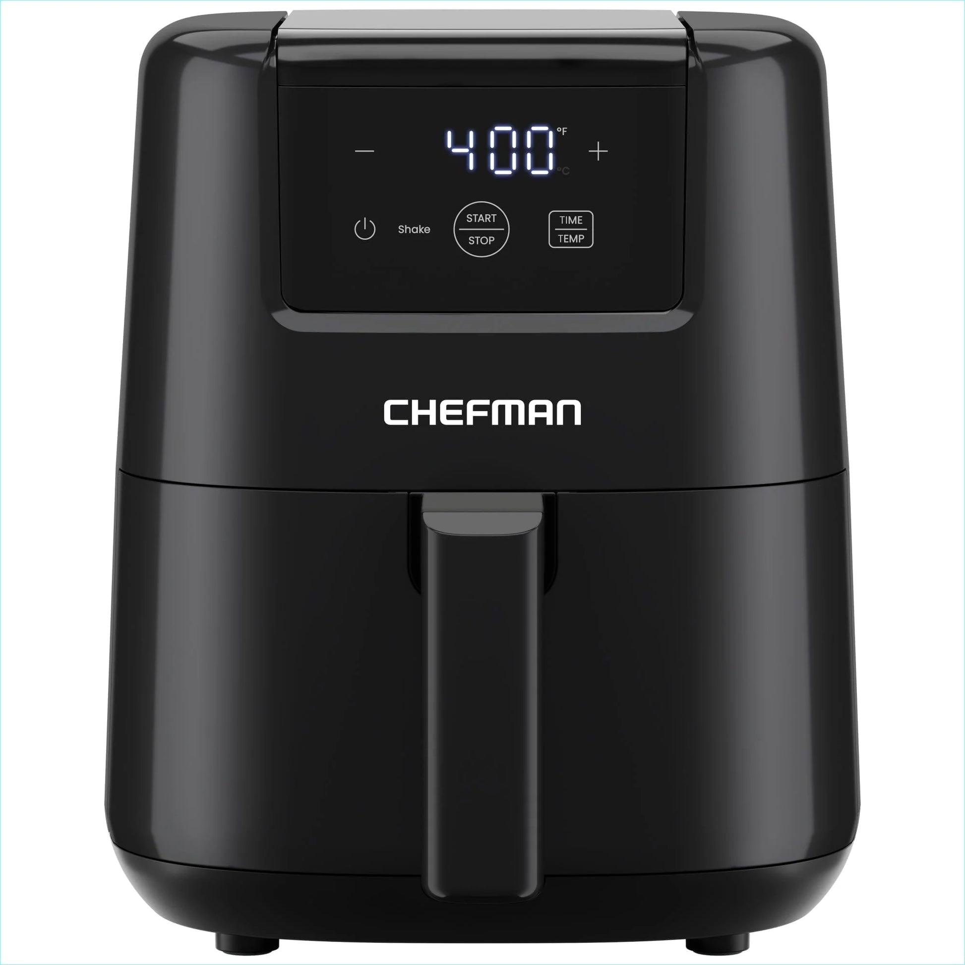 2 Qt Compact Air Fryer W/ Digital Display and Shake Reminder - Black, New