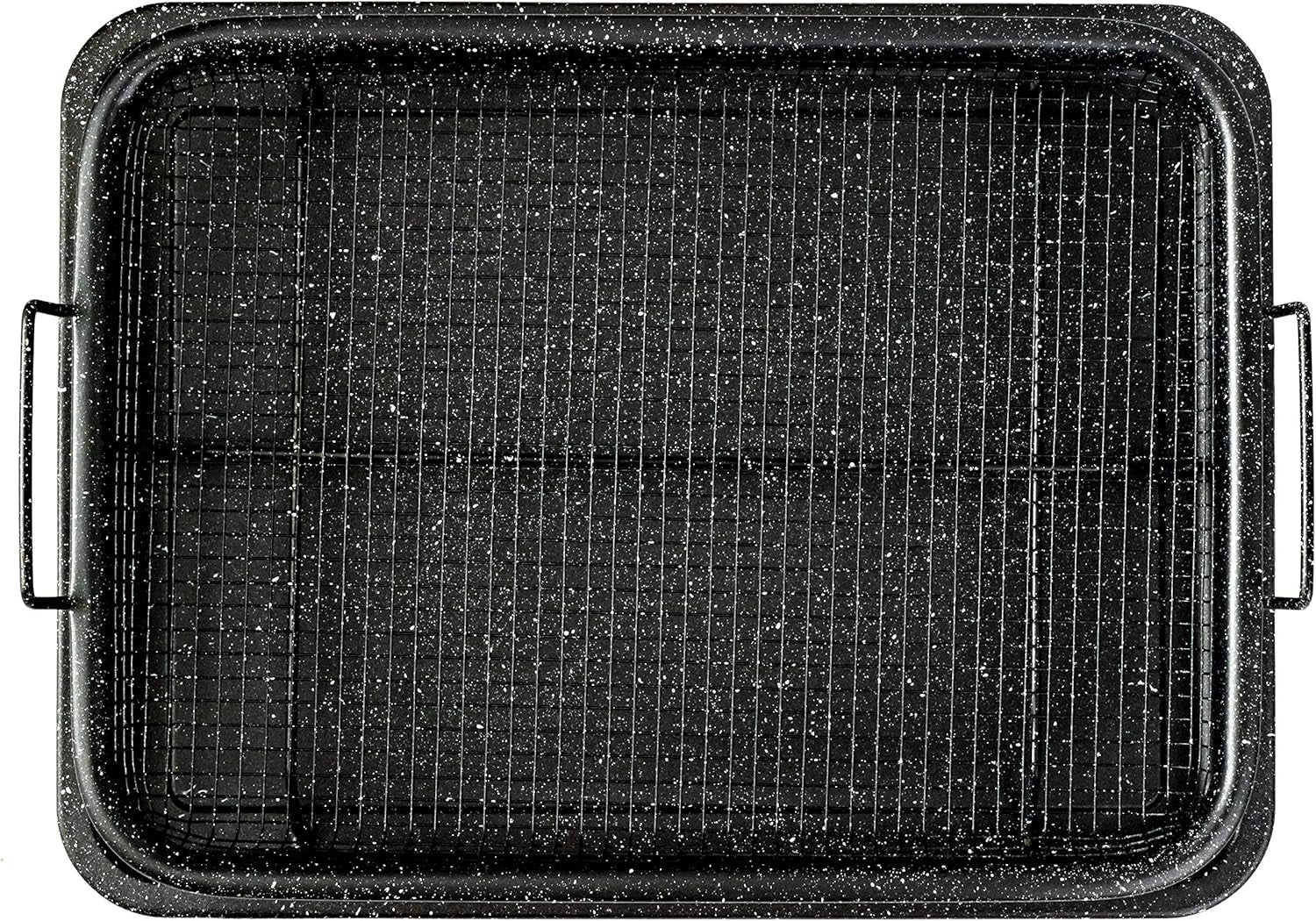 2-Piece Non-Stick Air Fryer Tray Bakeware Set for Oven with Crisper Pan and Cookie Sheet, 13 X 9-Inch (13" X 9" 2-Piece, Black)