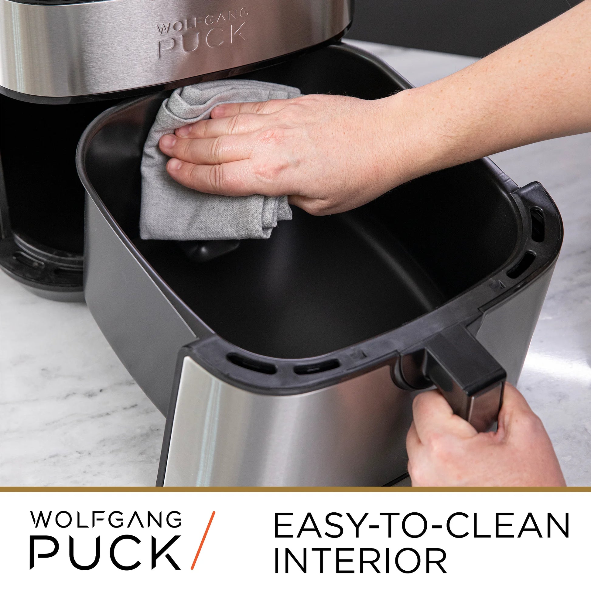 310Oz Stainless Steel Air Fryer, Large Single Basket Design, Simple Dial Controls