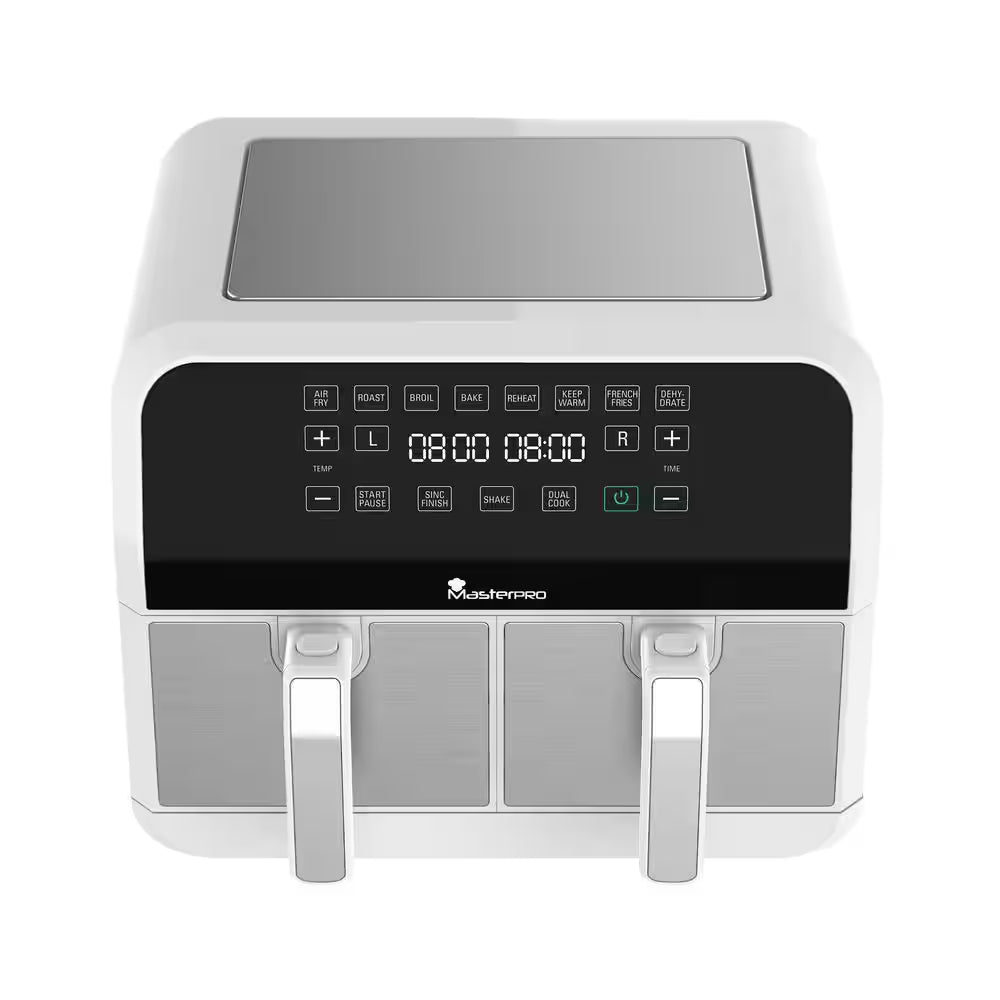 8.4 Qt. White Dual Basket Air Fryer