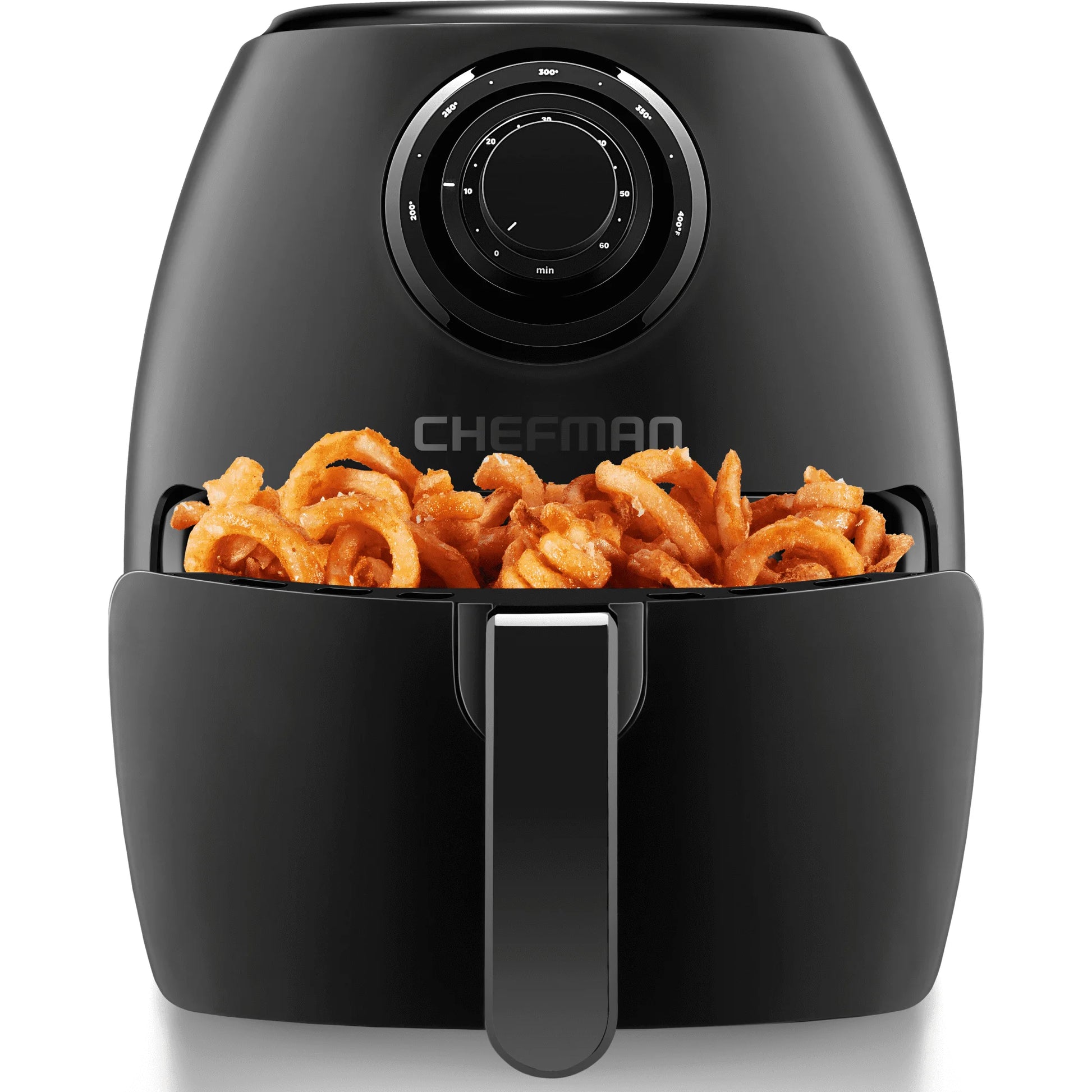 Turbofry 3.6-Quart Air Fryer, Dishwasher Safe Basket, 60 Minute Timer, Black