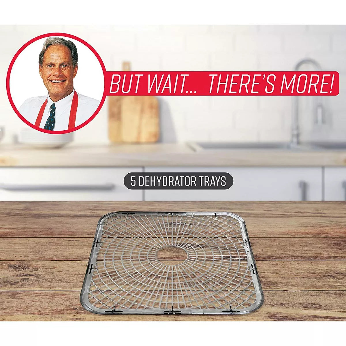 Ronco Turbo Ez-Store 5-Tray Dehydrator with Convection Air Flow, Food Preserver Adjustable Temperature Control, Quiet Operation
