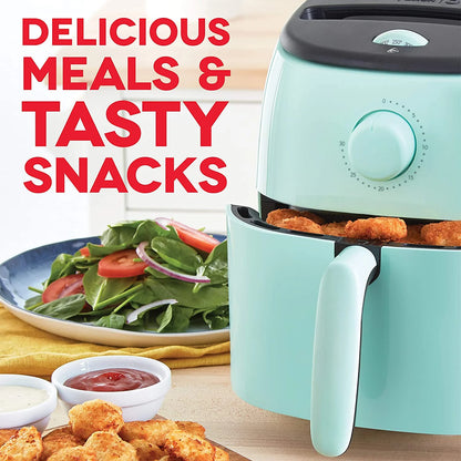 Tasti-Crisp 2.6Qt Air Fryer, Aqua - Auto Shutoff, Non-Stick Basket