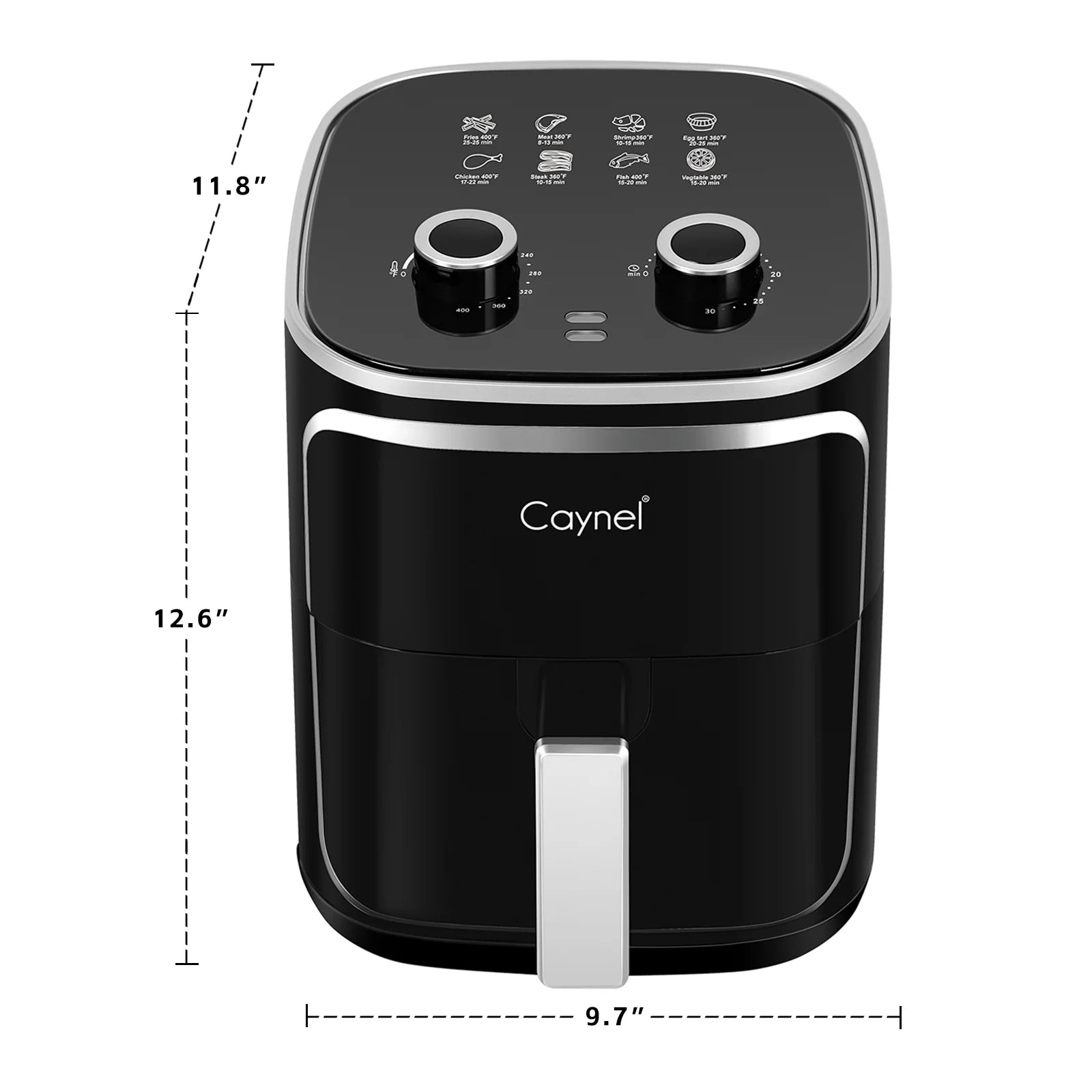 Air Fryer Oven Oil Free Nonstick Cooker with 8 Cook Presets, Detachable Double Basket - 5QT