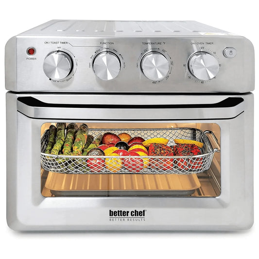 Do-It-All 20 Liter Convection Air Fryer Toaster Broiler Oven in Silver