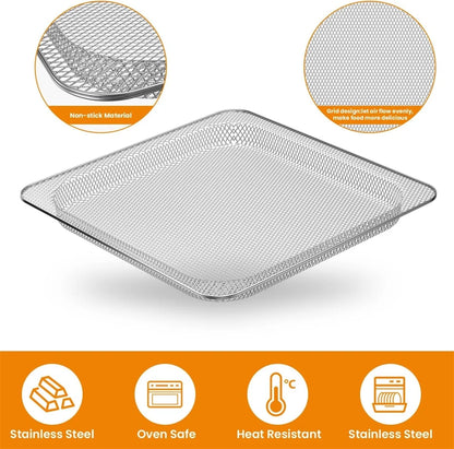 Replacement Air Fryer Basket for Ninja Foodi SP101 Air Fry Oven, Stainless Steel Air Fryer Accessories for Ninja Foodi SP100, SP101B1, SP101C