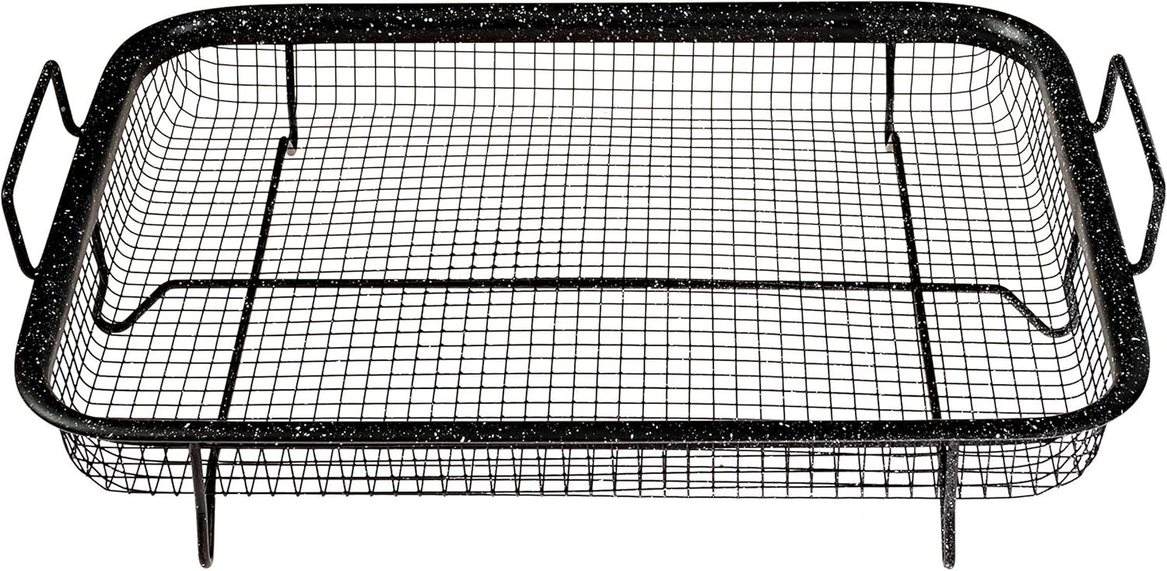 2-Piece Non-Stick Air Fryer Tray Bakeware Set for Oven with Crisper Pan and Cookie Sheet, 13 X 9-Inch (13" X 9" 2-Piece, Black)