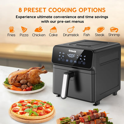 Air Fryer 6 Quart, Non-Toxic Airfryer with All Metal Inside, 1500W Large Air ...