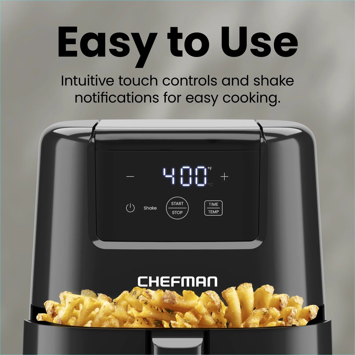 2 Qt Compact Air Fryer W/ Digital Display and Shake Reminder - Black, New