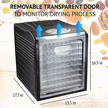 9 Tray Premium Digital Electric Food Dehydrator Machine - 600W