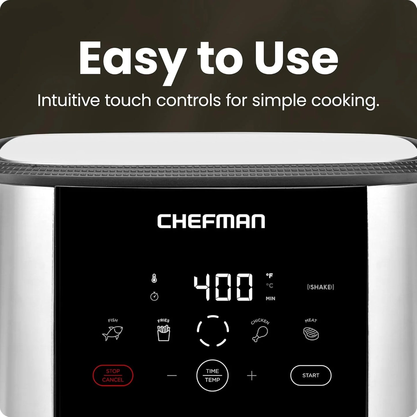 Turbofry Air Fryer W/ Digital Controls, 5 Qt Capacity - Stainless Steel, New