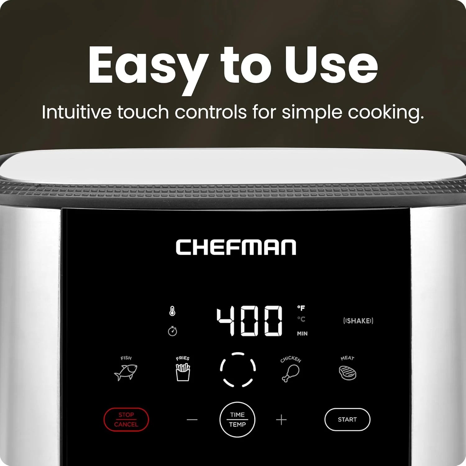 Turbofry Air Fryer W/ Digital Controls, 5 Qt Capacity - Stainless Steel, New