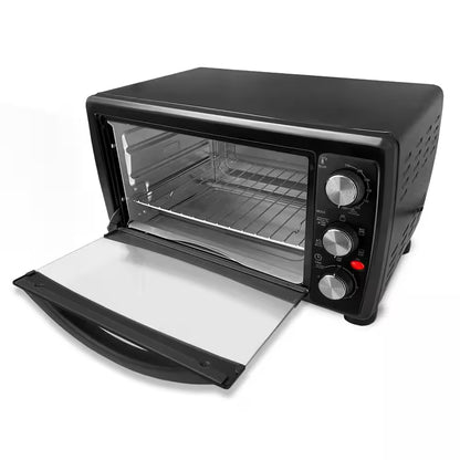 1400-Watt Black Toaster Oven, 5 Modes Air Fryer Bake Toast Cook, Temperature Control, 60 Min Timer