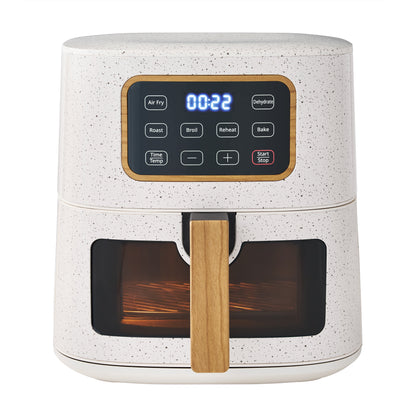 5.8 Qt Air Fryer, Linen Speckle - Energy Efficient