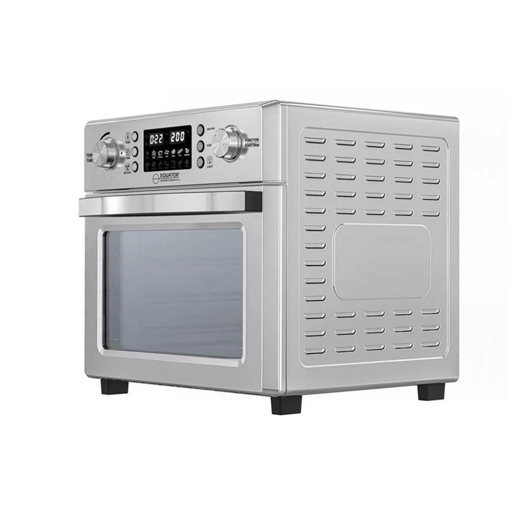 Equator 0.93 Cu.Ft Stainless 5-In-1 Air Fryer, Convection Oven, Pizza Oven, Grill, and Dehydrator with 360 Air Circulation