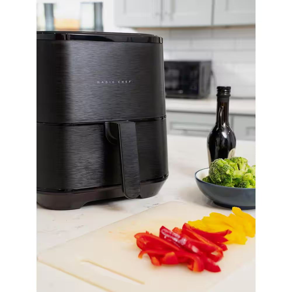 5.8 Qt. Panel Air Fryer, in Black